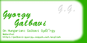 gyorgy galbavi business card